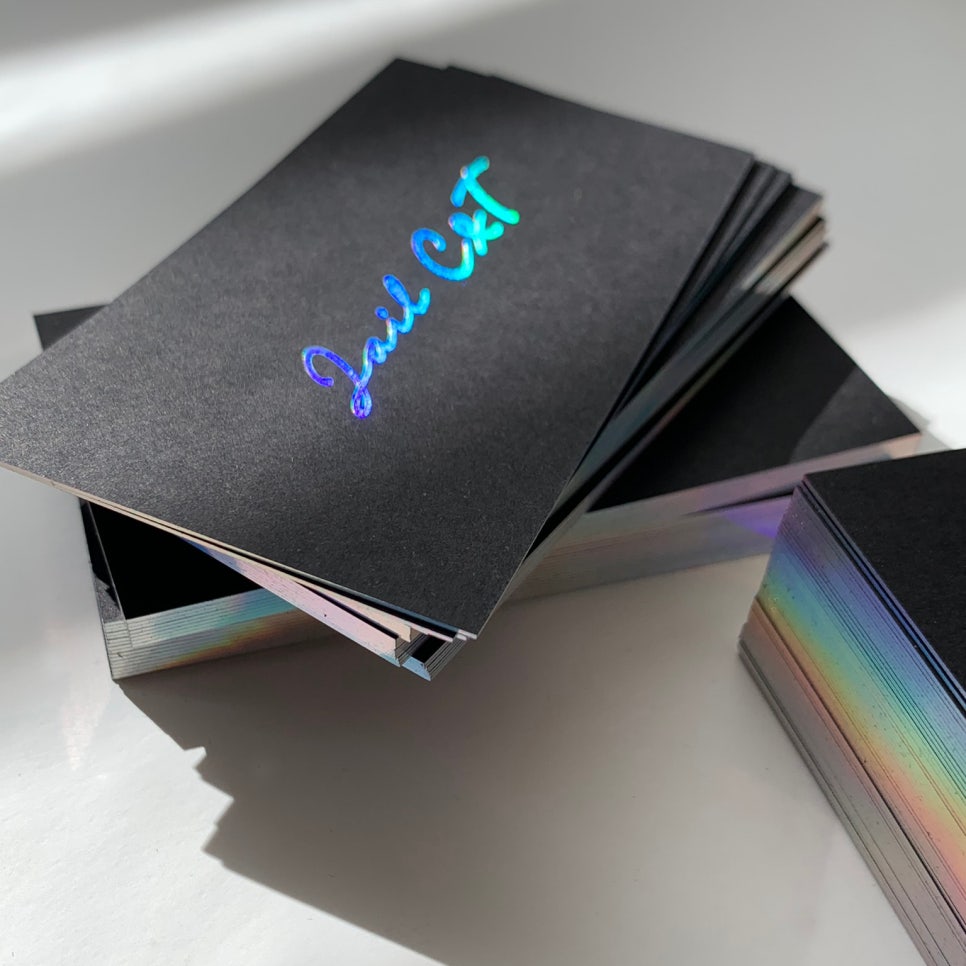 Edge Painted Business Cards | Gold & Silver Foil Edges