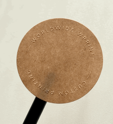 Kraft Paper Embossed Stickers