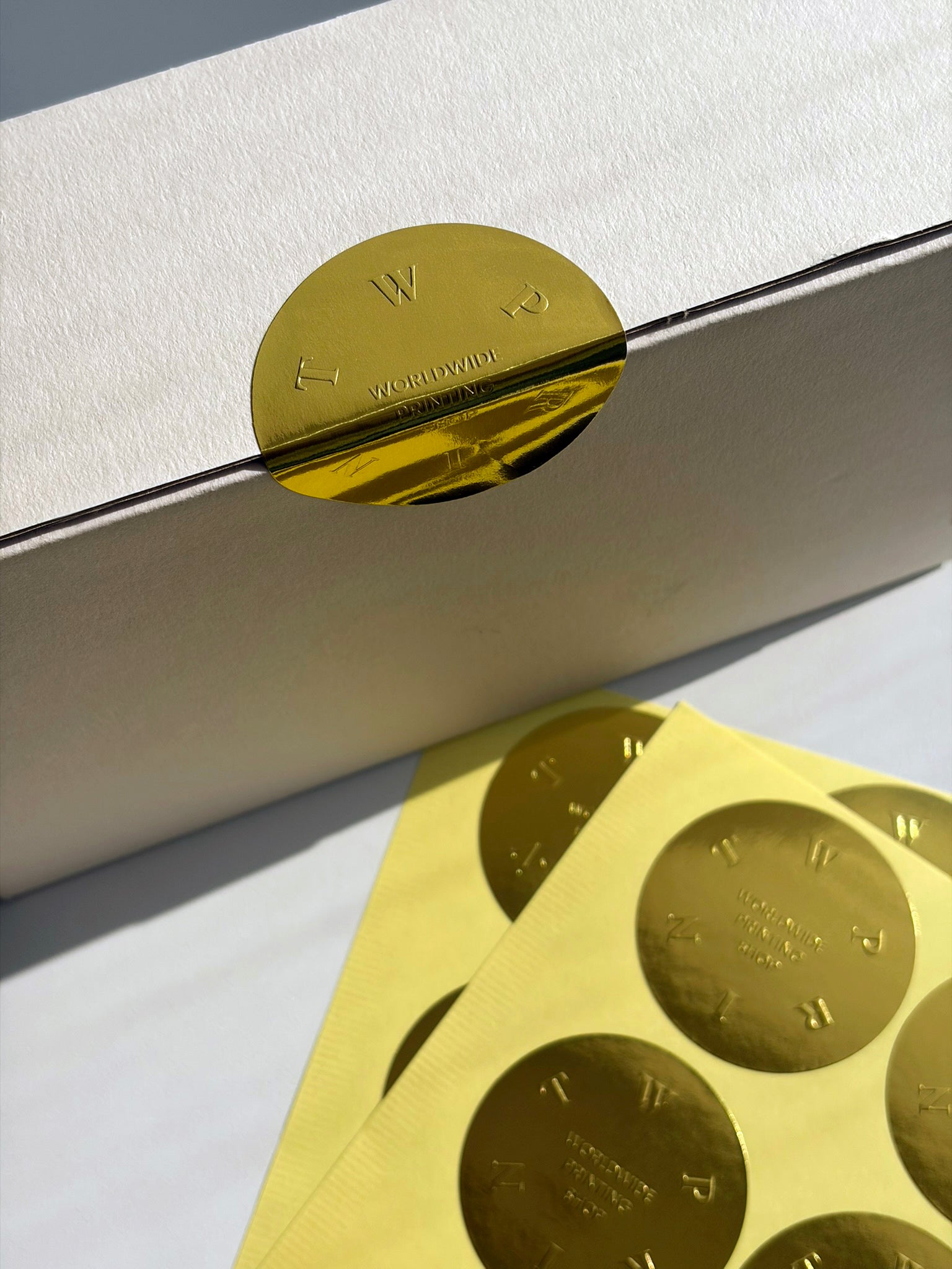 Gold Metallic Embossed Stickers