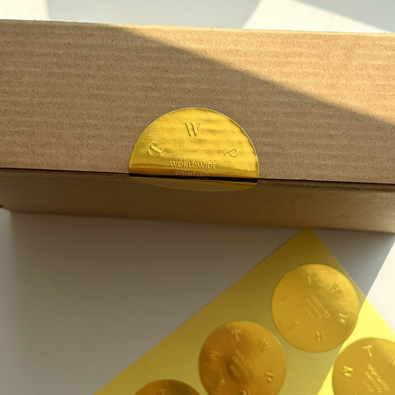 Gold Metallic Embossed Stickers