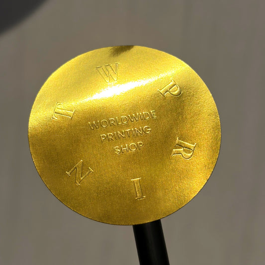 Gold Metallic Embossed Stickers